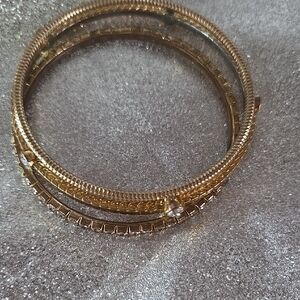 3 Elegant Gold-Tone Bangle Set